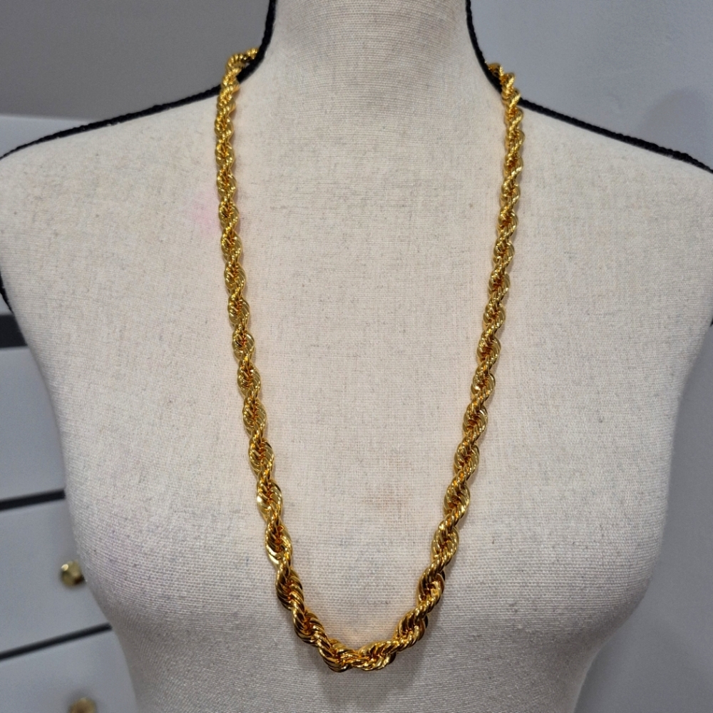 Heavyweight Twist Link Gold Necklace